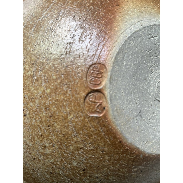 1990s Vintage Handmade Studio Art Pottery 10" Bowl-Signed For Sale - Image 5 of 9