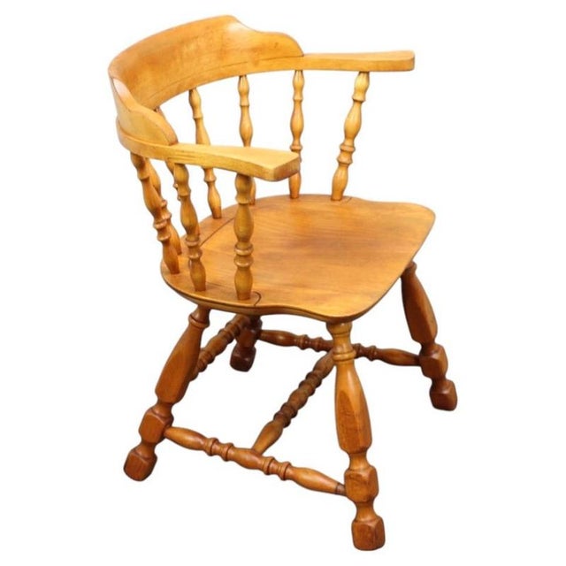 Vintage Windsor-Style Spindle-Back Armchair, 1970s For Sale - Image 9 of 9
