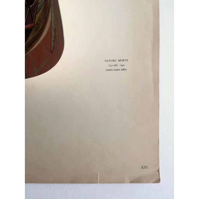 Terra Cotta Pablo Picasso Vintage 1943 Limited Edition French Lithograph Print " Nature Morte " 1942 For Sale - Image 8 of 11