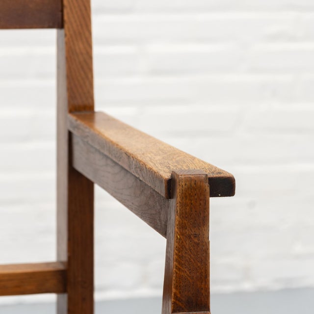 Art Deco Dutch Chair in Oak, 1920s For Sale - Image 15 of 18