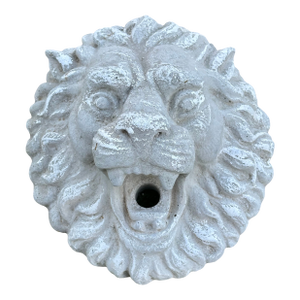 Cast Stone Italian Lion Head Wall Garden Ornament