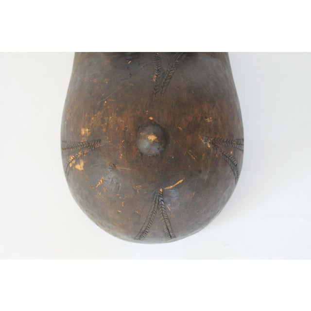 Early 20th Century African Art Makonde Mask for Belly and Fertility Wall Art For Sale - Image 5 of 9