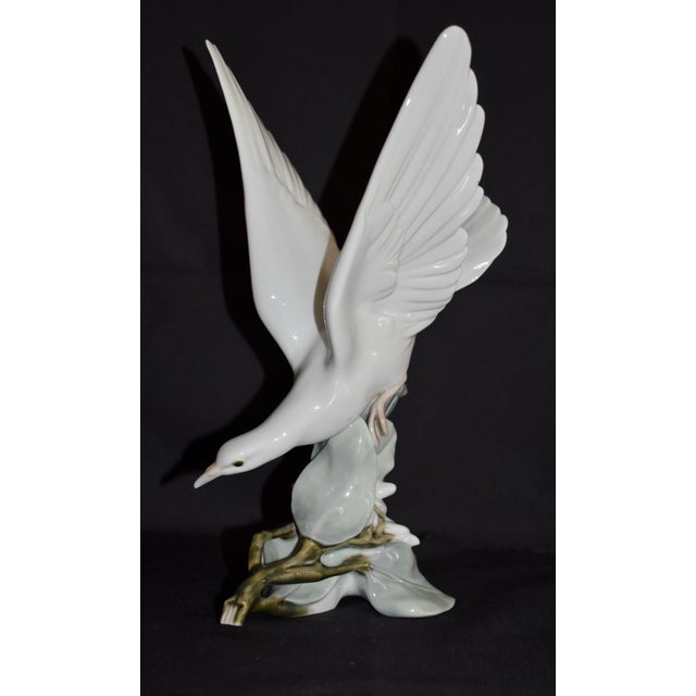 Lladro Turtle Dove Figurine 4550 Glossy Porcelain White Bird Spain Vintage For Sale - Image 10 of 14