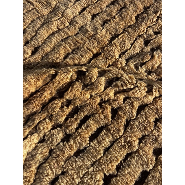 Modern Moroccan Mrirt Rug – Cream Wool Texture Design For Sale - Image 9 of 9