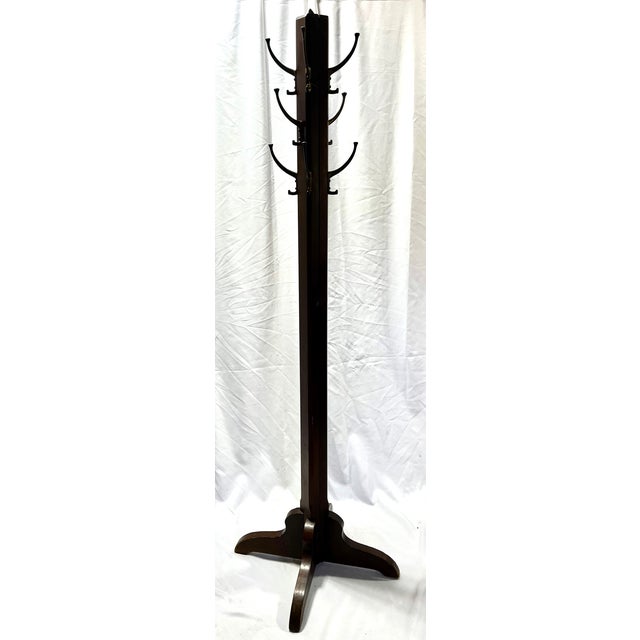 Early 1900s Arts & Crafts Expandable Standing Coat Rack For Sale - Image 10 of 18