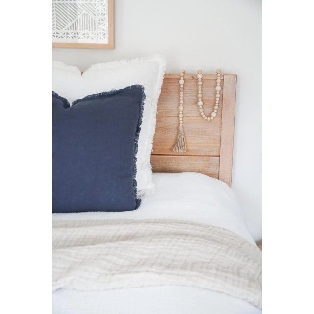 White 26x26 Euro Down Alternative So Soft Linen Pillow For Sale In Kansas City - Image 6 of 7