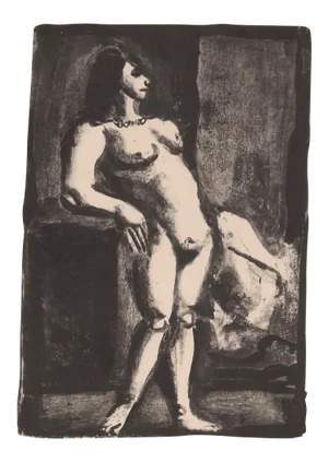 Georges Rouault, "La Fille From Maitres Et Petits Maitres D’Aujourd’hui", French Expressionist Nude Print