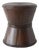 Vintage Sculptural Dark Bamboo Rattan Hourglass Bowtie Pedestal Table For Sale