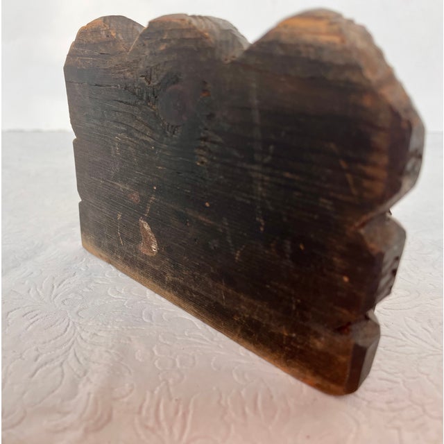 Antique French Handcrafted Wood Crucifix With Pewter Finish Figurine For Sale - Image 12 of 14