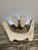 Vintage Jeanne Valentine–Attributed Cream, Gold and Blue Papier-Mâché Cat Sculpture For Sale In Tampa - Image 6 of 6