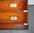 Vintage Yew Wood Military Campaign Sideboard Bank of Drawers with Brass Handles For Sale - Image 9 of 18