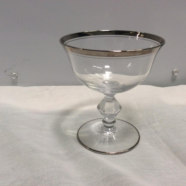 GlastonburyLotus Silver Rimmed Crystal Stemware Set of 23 Chairish