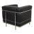 Lc2 Armchair in Black Leather by Le Corbusier for Cassina For Sale - Image 3 of 5