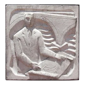 Chuck Dodson Art Deco Wall-Mounted Cast Concrete Plaque