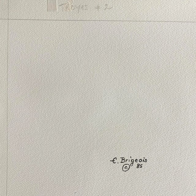 'L'Oreal No. 2, Troyes' by Evelyne Brigeois, 1985, French Village, Boise, National Watercolor Society For Sale - Image 9 of 10