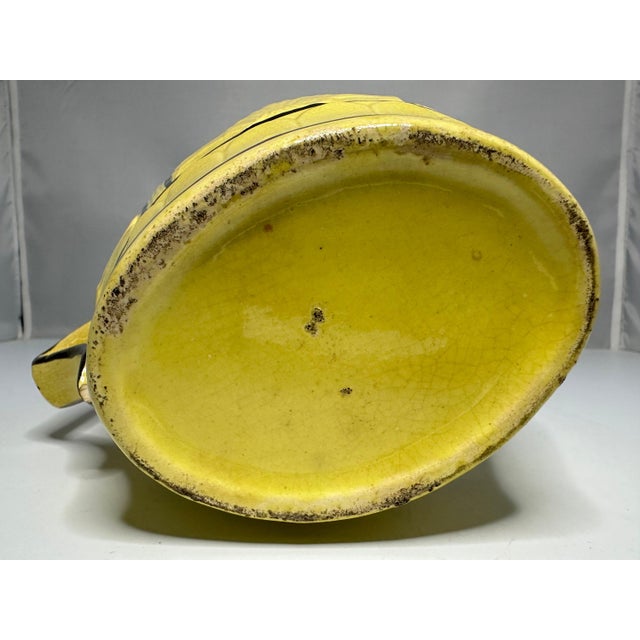 Traditional Antique Canary Yellow Silver Luster Pitcher: Staffordshire Regency Jug For Sale - Image 3 of 10