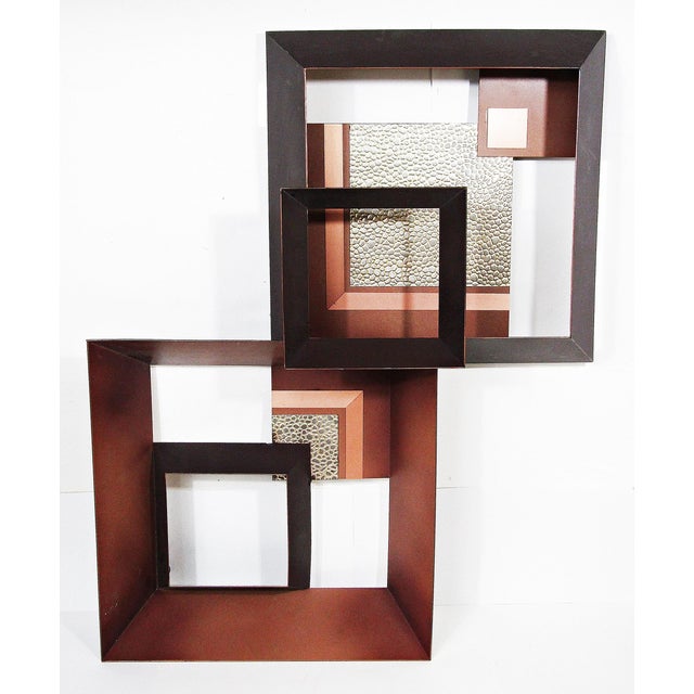 Metal Curtis Jeré Artisan House “Perspective” Geometric Metal Wall Sculpture - Unsigned For Sale - Image 7 of 12