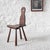 Hand-carved solid wood side chair with a heart-shaped backrest and club-shaped legs. Completely handmade. France, circa...