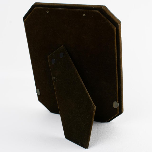 Noel BC Noel Bc Geometric Brass and Chrome Picture Frame, Italy Circa 1970 For Sale - Image 4 of 8