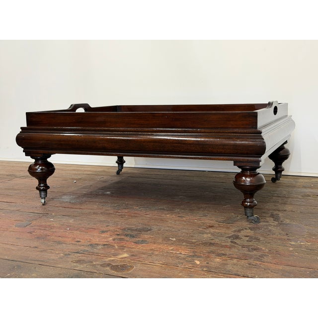 1990s New Bohemian Mahogany Cocktail Table by Ralph Lauren For Sale - Image 5 of 16