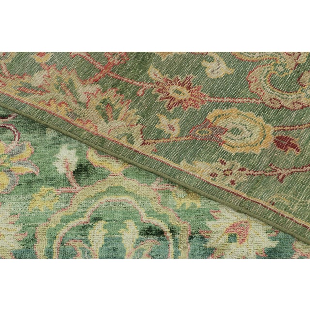 Textile Contemporary Oushak Square Wool & Natural Silk Rug by Rug & Kilim, India For Sale - Image 7 of 7