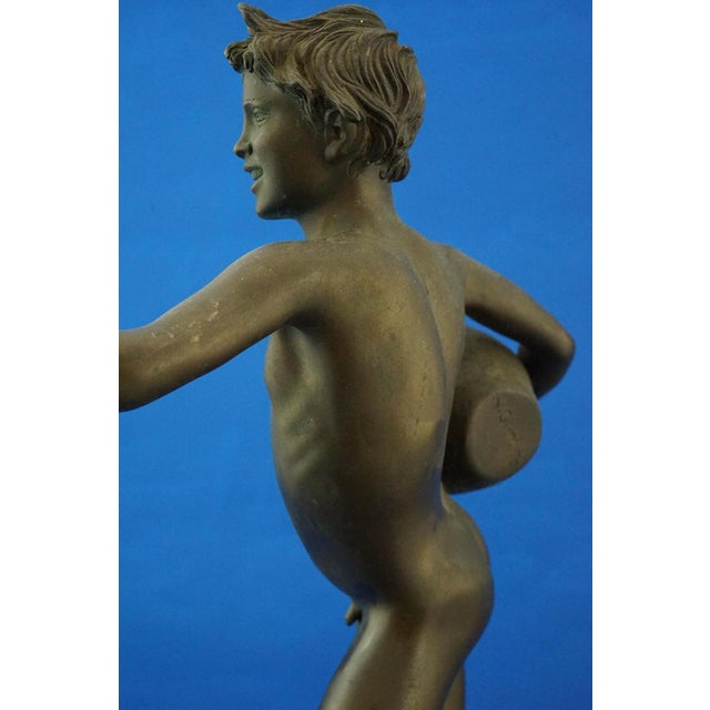 Vincenzo Gemito, Art Nouveau Nude Sculpture of Water Carrier with a Fountain, Late 1800s, Bronze For Sale - Image 12 of 18