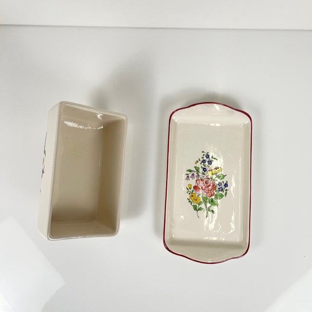 Ceramic Réverbère Butter Dish in Earthenware from KG Luneville, 1950s For Sale - Image 7 of 10
