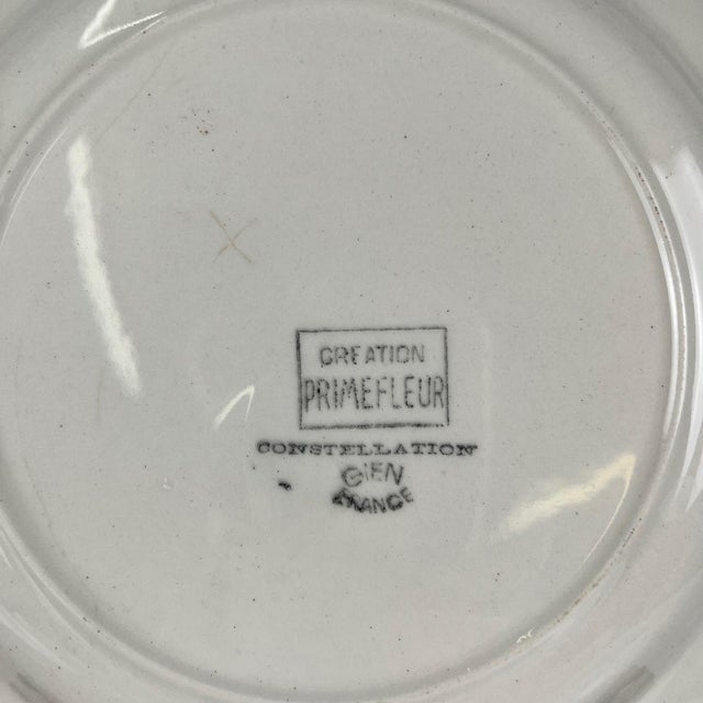 Primefleur Design Constellation Model Dinner Plates from Gien, 1950, Set of 6 For Sale - Image 10 of 11