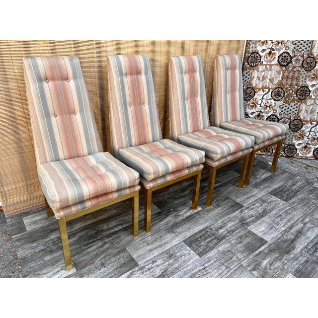 1960s Mid Century Modern High-Back Dining Chairs in the Adrain Pearsall's Style. Set of Four For Sale - Image 13 of 13