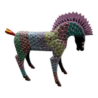 Mexican Hand Painted Horse For Sale
