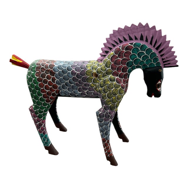 Mexican Hand Painted Horse For Sale