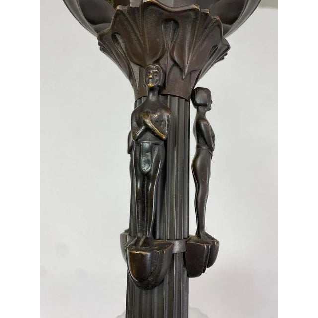 Secession Bronze Chandelier, 1920s For Sale - Image 6 of 12