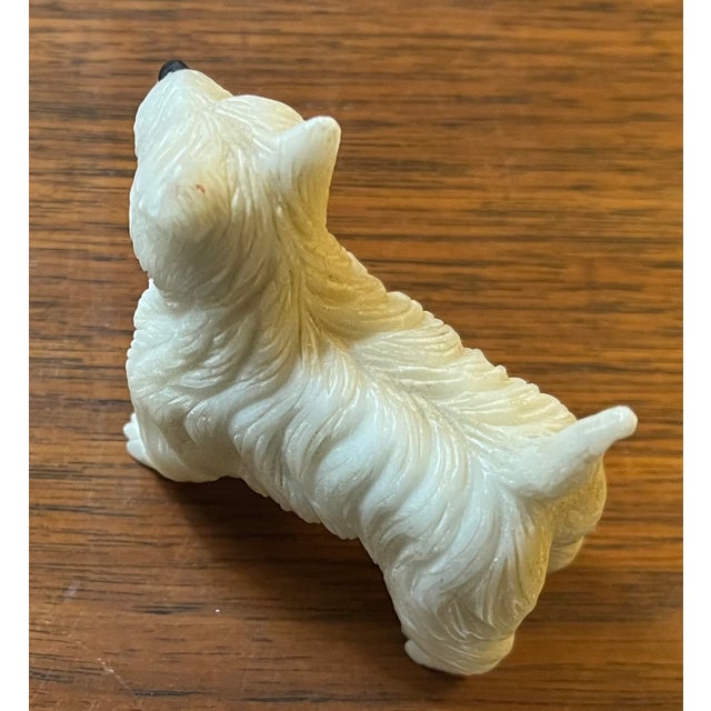 Art Deco Carved Hardstone Dog Figure of a West Highland Terrier For Sale - Image 3 of 18