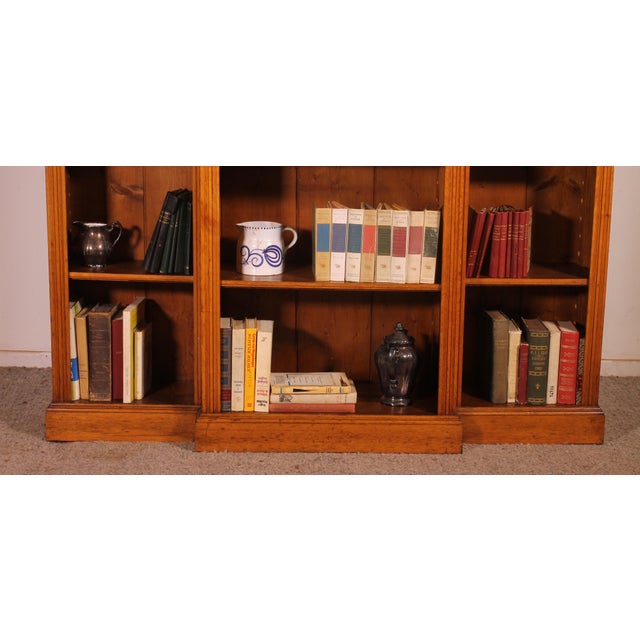 Antique Open Bookcase in Light Oak, 1800s For Sale - Image 3 of 13