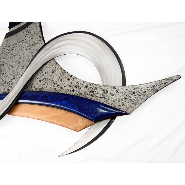 Granite Sail - Abstract Wall Sculpture in Wood, Resin, and Aluminum Whimsical and fluid abstract composition by Craig...