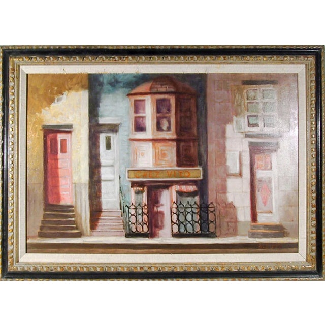 Modern Philippe Alfieri, Chez Vito, Oil on Canvas, Signed l.r. For Sale - Image 3 of 3