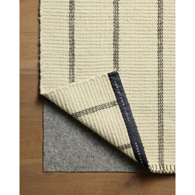 2020s Amber Lewis x Loloi Harlan Ivory / Charcoal 9'-6" x 13'-6" Area Rug For Sale - Image 5 of 5