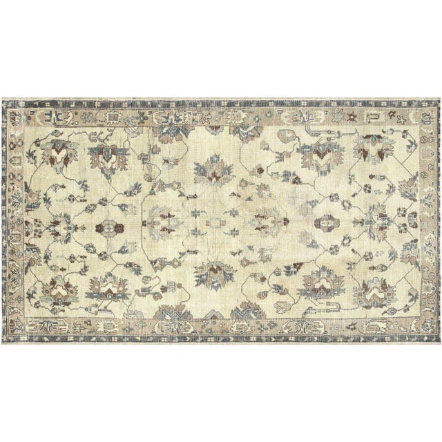 Textile 1960s Turkish Oushak Rug For Sale - Image 7 of 7