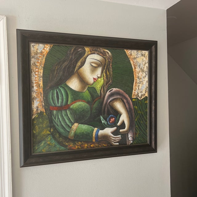 Oil on canvas framed signed