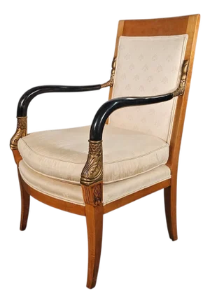 Century Furniture Empire Dolphin Arm Fauteuil Armchair Neoclassical Klismos Style 37"