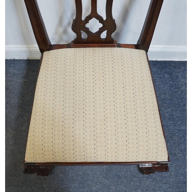 Brown Century Furniture Solid Mahogany Traditional Chippendale Style Ball & Claw Dining Side Chair 400-581 For Sale - Image 8 of 10