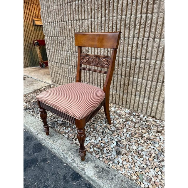 Ethan Allen Ethan Allen British Classics Mackenzie Cinnabar Dining Chairs For Sale - Image 4 of 10