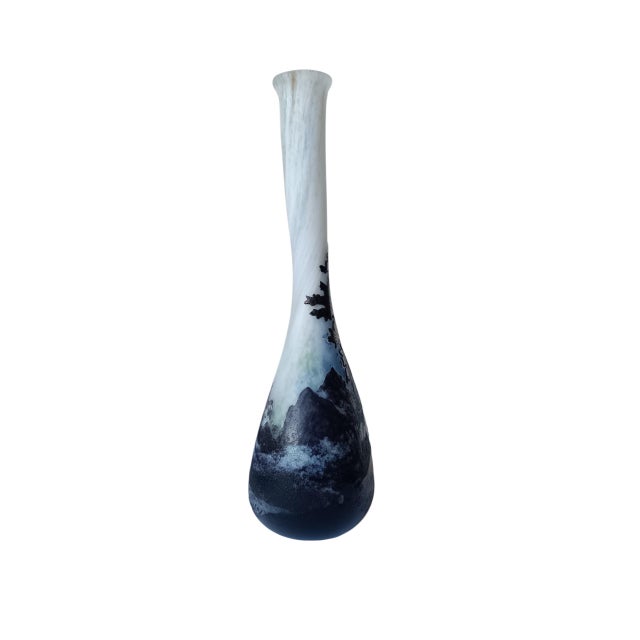 Glass Large Soliflore Vase from Emile Gallé, 1890s For Sale - Image 7 of 11