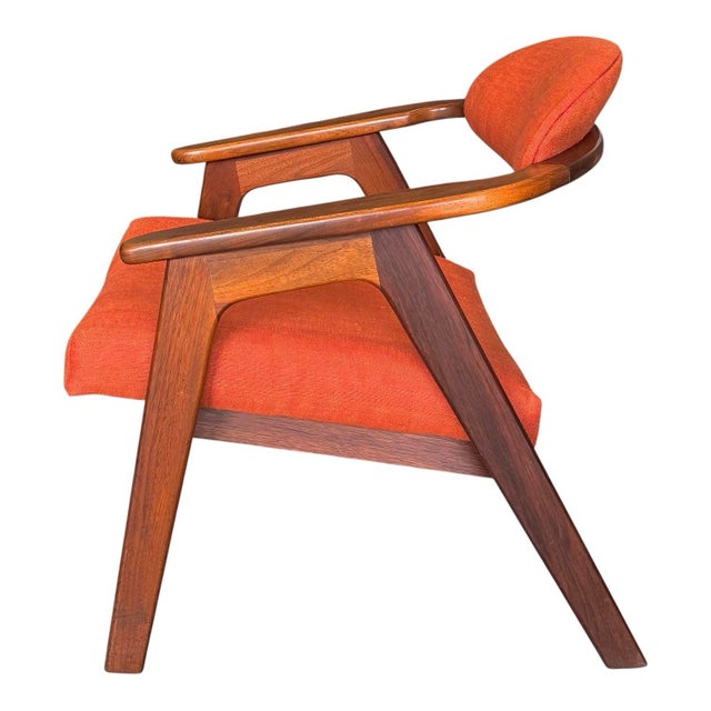 1950s 1950s Walnut 916-Cc Lounge Chairs by Adrian Pearsall for Craft Associates - A Pair For Sale - Image 5 of 18