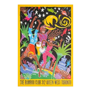 1990 Barbara Klunder the Bamboo Club Toronto Lithograph Poster