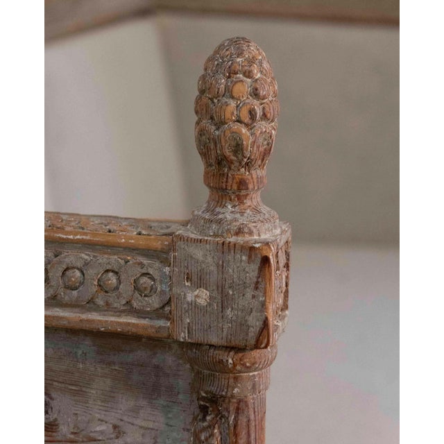 18th-Century Swedish Gustavian Sofa with Original Scraped Paint, Circa 1780 For Sale - Image 4 of 16