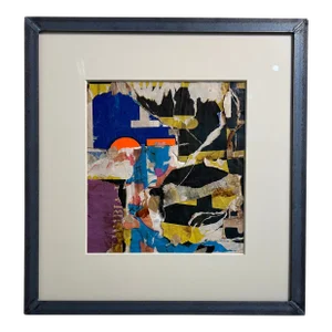 Original Vintage Collage by Wayne Timm With Custom Steel Frame