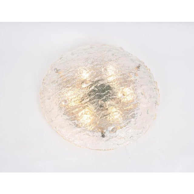 Glass Large Murano Glass Flushmount Fixture Kaiser from Kaiser Idell / Kaiser Leuchten, Germany, 1970s For Sale - Image 7 of 10
