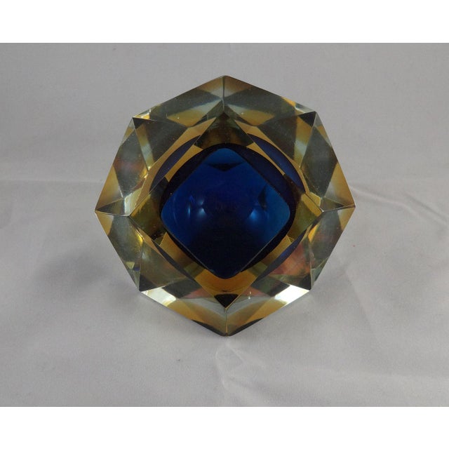 Glass Vintage Murano Sommerso Glass Bowl in the Style of Flavio Poli For Sale - Image 7 of 10