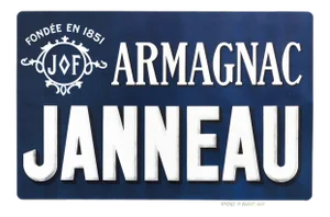 1900s French Vintage Armagnac Janneau Poster (Vintage Typography)